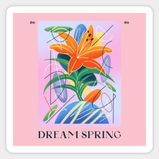 abstract surrealistic flower art Sticker